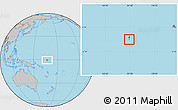 Gray Location Map of Nibok, highlighted country, within the entire country