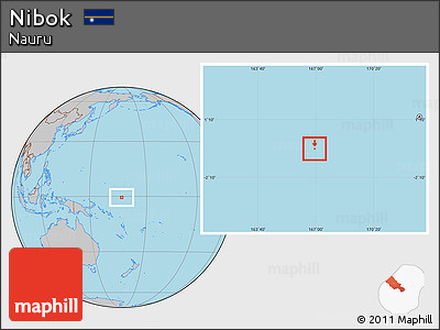 Gray Location Map of Nibok, highlighted country