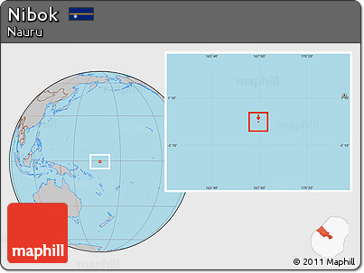 Gray Location Map of Nibok, highlighted country