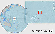 Gray Location Map of Nibok, highlighted country, hill shading