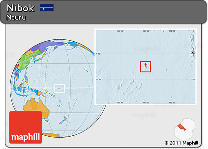 Political Location Map of Nibok, highlighted country