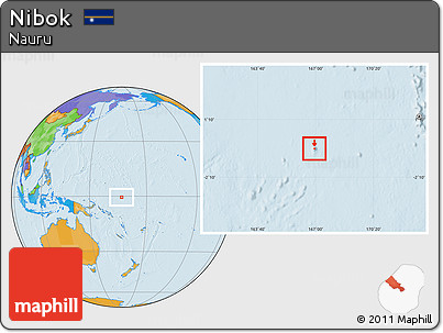 Political Location Map of Nibok, highlighted country