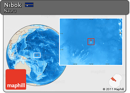 Shaded Relief Location Map of Nibok