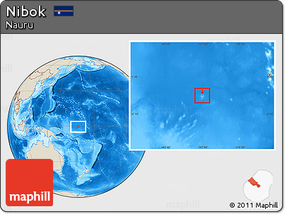 Shaded Relief Location Map of Nibok