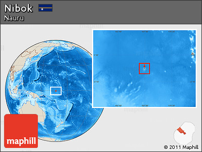 Shaded Relief Location Map of Nibok