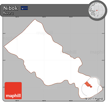 Gray Simple Map of Nibok, cropped outside