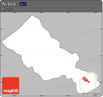 Gray Simple Map of Nibok, cropped outside