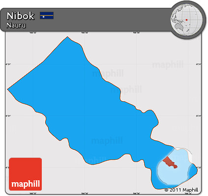 Political Simple Map of Nibok, cropped outside