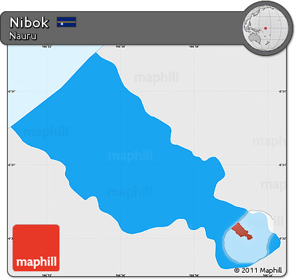 Political Simple Map of Nibok, single color outside