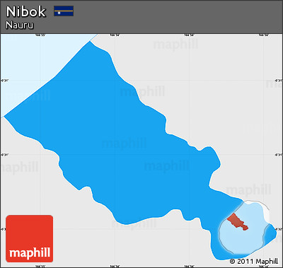 Political Simple Map of Nibok, single color outside