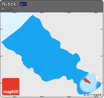 Political Simple Map of Nibok, single color outside