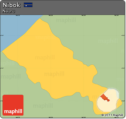 Savanna Style Simple Map of Nibok, single color outside