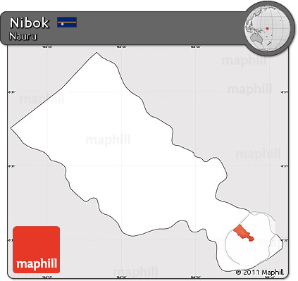 Silver Style Simple Map of Nibok, cropped outside