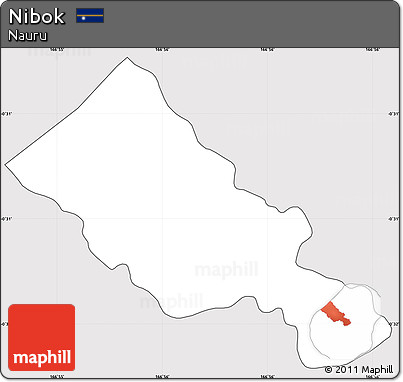 Silver Style Simple Map of Nibok, cropped outside