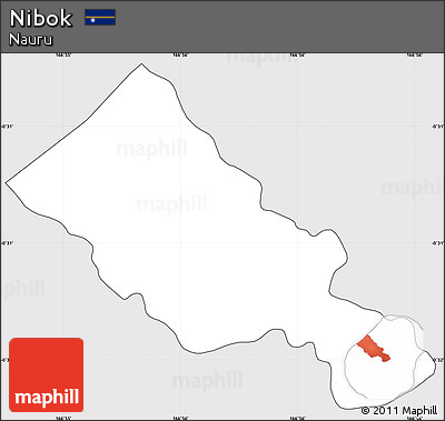 Silver Style Simple Map of Nibok, cropped outside