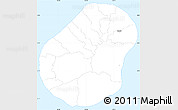 Gray Simple Map of Nauru, single color outside