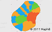 Political Simple Map of Nauru, cropped outside