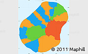 Political Simple Map of Nauru, single color outside