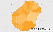 Political Shades Simple Map of Nauru, cropped outside