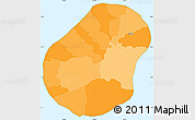 Political Shades Simple Map of Nauru, political outside