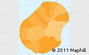 Political Shades Simple Map of Nauru, single color outside