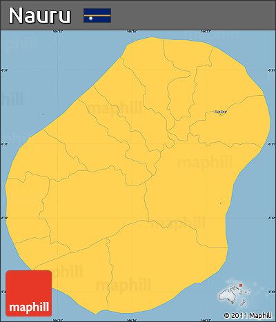 Savanna Style Simple Map of Nauru