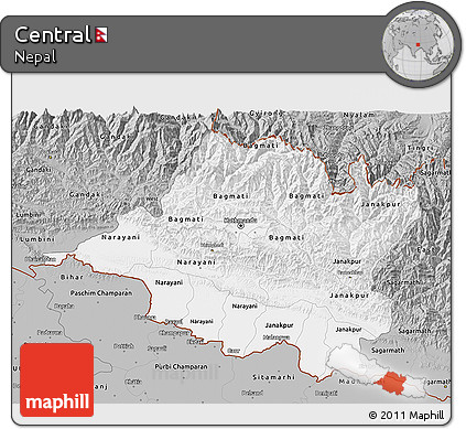 Gray 3D Map of Central