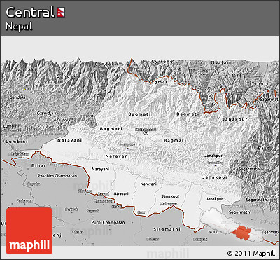 Gray 3D Map of Central