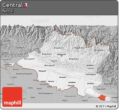 Gray 3D Map of Central