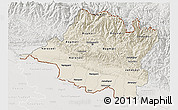 Shaded Relief 3D Map of Central, lighten, semi-desaturated