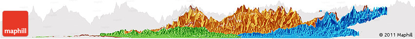Political Horizon Map of Central, cropped outside
