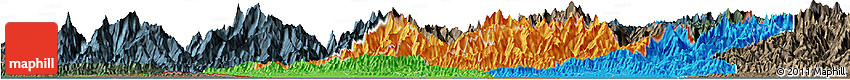 Political Horizon Map of Central, darken, semi-desaturated