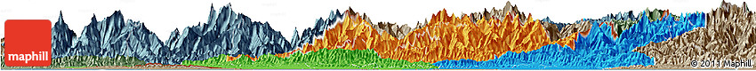 Political Horizon Map of Central, semi-desaturated