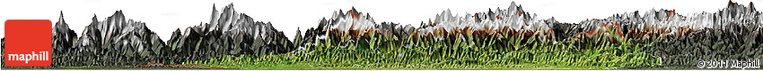 Satellite Horizon Map of Central, darken, semi-desaturated