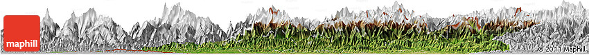 Satellite Horizon Map of Central, lighten, desaturated