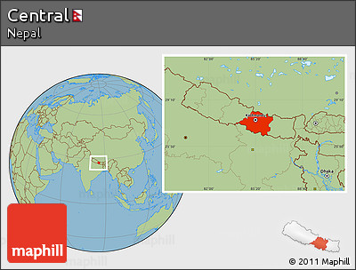 Savanna Style Location Map of Central