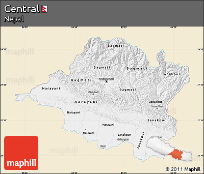 Classic Style Map of Central, single color outside