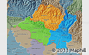 Political Map of Central, semi-desaturated