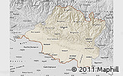 Shaded Relief Map of Central, desaturated