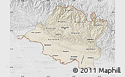 Shaded Relief Map of Central, lighten, desaturated