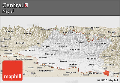 Classic Style Panoramic Map of Central