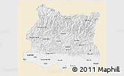 Classic Style 3D Map of East, single color outside