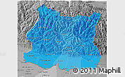 Political Shades 3D Map of East, desaturated