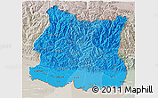 Political Shades 3D Map of East, lighten, semi-desaturated