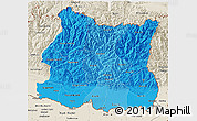 Political Shades 3D Map of East, shaded relief outside