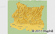 Savanna Style 3D Map of East, single color outside