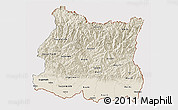 Shaded Relief 3D Map of East, cropped outside