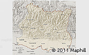 Shaded Relief 3D Map of East, semi-desaturated