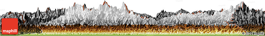Physical Horizon Map of East, darken