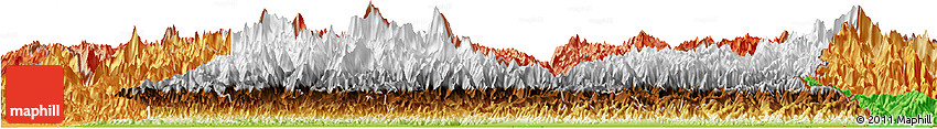 Physical Horizon Map of East, political shades outside
